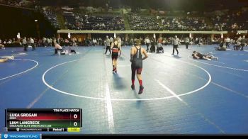135 lbs 7th Place Match - Liam Langreck, Chickasaw Elite Wrestling Club vs Luka Grogan, Iowa