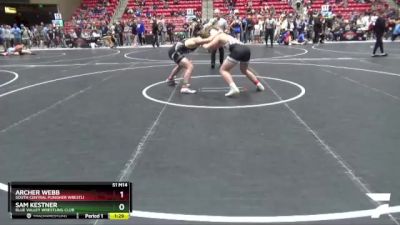 165 lbs Cons. Round 3 - Sam Kestner, Blue Valley Wrestling Club vs Archer Webb, South Central Punisher Wrestli