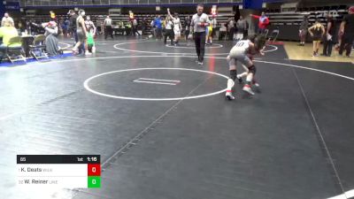 65 lbs Round Of 32 - Kaison Deats, Wilkes Barre vs Wyatt Reiner, Line Mountain