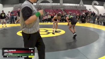 95 lbs Round 2 (8 Team) - Abel Vasquez, Dynasty vs Liam Polk, West Shore Wrestling Club