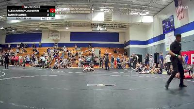 80 lbs Semifinal - Tanner James, Eastside Youth Wrestling vs Alessandro Calderon, Unaffiliated
