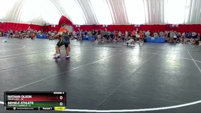 190 lbs Round 3 (6 Team) - Nathan Olson, Millie Lacs vs Bemidji Athlete, Canton C-Hawks B