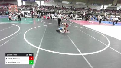 61 lbs Quarterfinal - Kassaus Delarosa, Mayhem vs Avery Anderson, Bear Cave WC