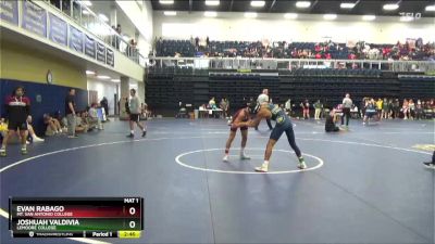 125 lbs Cons. Round 5 - Evan Rabago, Mt. San Antonio College vs Joshuah Valdivia, Lemoore College