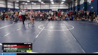 110 lbs Champ. Round 2 - Greysen Packer, Upper Valley Aces vs Gunner Sanchez, All In Wrestling Academy