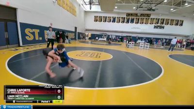 80 lbs Cons. Round 2 - Liam McClain, Trinity Christian Academy vs Chris LaPorte, St. John`s School