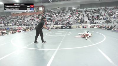 62 Finals kg Champ. Round 1 - Bella Williams, Iowa Womens Wrestling Club vs Carley Ceshker, B.A.M. Training Center