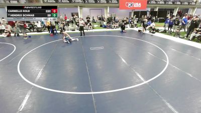 16U Boys - 113 lbs Champ. Round 2 - Carmello Kolb, Building Legends Wrestling Club vs Hendrix Schwab, Immortal Athletics WC