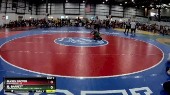 65 lbs Semis (4 Team) - Jaxsen Brown, HEADHUNTERS vs Eli Barrett, GREAT BRIDGE WRESTLING CLUB - GOLD