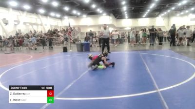 52 lbs Quarterfinal - Zander Gutierrez, Sab vs Ethan West, Shootbox