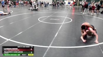 132 lbs Cons. Round 3 - Cameron Pieper, Eagle Crest Wrestling Club vs Francisco Juan Lucas, Madison
