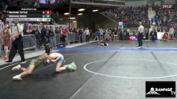 92 lbs 2nd Place Match - Brogan Dirks, Scott City vs Maxuim Tuttle, CKSY Lions