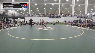 110 lbs Zoey Dodgers, Illinois vs Ryleigh Cline, North Carolina Blue