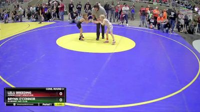 55 lbs Cons. Round 3 - LeLu Breeding, Junior Comet Wrestling vs Brynn O`Connor, Hi Desert Mat Club