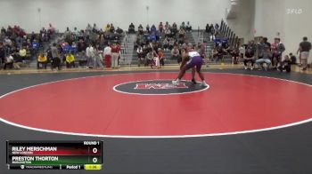 190 lbs Round 1 - Preston Thorton, Burlington vs Riley Merschman, New London