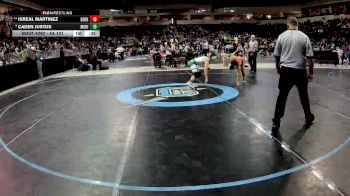 4A 121 lbs Cons. Round 3 - Isreal Martinez, Bernalillo vs Caden Justus, Moriarty