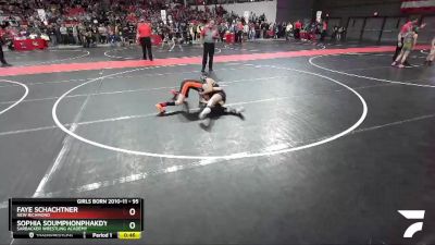 95 lbs Quarterfinal - Sophia Soumphonphakdy, Sarbacker Wrestling Academy vs Faye Schachtner, New Richmond