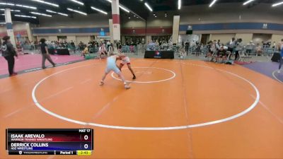 126 lbs Semifinal - Isaak Arevalo, Warrior Trained Wrestling vs Derrick Collins, 4oz Wrestling