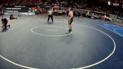 D 3 285 lbs Champ. Round 1 - Colin Gonsoulin, John Curtis Christian vs Thomas Meza, Christ Episcopal