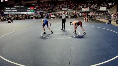D 2 150 lbs Champ. Round 1 - Cohen Cenac, Vandebilt Catholic vs Enzo Lopez, St. Thomas More