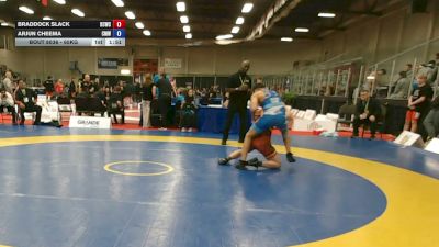65kg Cons. Round 3 - Braddock Slack, Kingston Combat Wrestling Club vs Arjun Cheema, Canadian Mal Wrestling