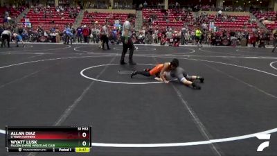 88 lbs Cons. Round 3 - Wyatt Lusk, Falcon Empire Wrestling Club vs Allan Diaz, U Town Hammers