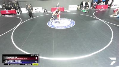 175 lbs Semifinal - Logan Bruce, Valley Silverbacks Wrestling Club vs Jonathan Rocha, Wright Wrestling Academy