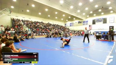 126 lbs Champ. Round 2 - Ayden Michael, Etiwanda vs Marley Hogai, Team Thunder