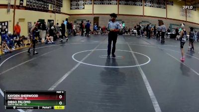 92 lbs Round 5 (10 Team) - Kayden Sherwood, The Compound vs DIEGO PALOMO, South Side WC