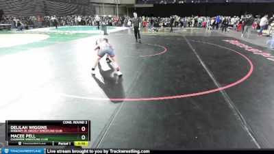 82 lbs Cons. Round 2 - Delilah Wiggins, Hoquiam Jr. Grizzly Wrestling Club vs Macee Pell, Cashmere Wrestling Club