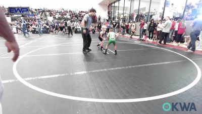 49 lbs Round Of 16 - Beaudie Beckstrom, Cowboy Wrestling Club vs Jose Rosas Jr., OKC Saints Wrestling