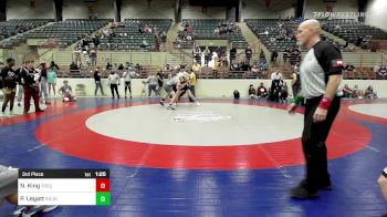 135 lbs 3rd Place - Noah King, Troup Wrestling vs Paxon Legatt, Roundtree Wrestling Academy