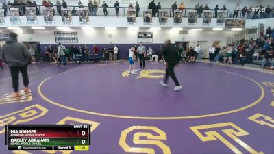 70 lbs Quarterfinal - Oakley Abraham, Lovell Middle School vs Mia Hanger, Riverton Middle School