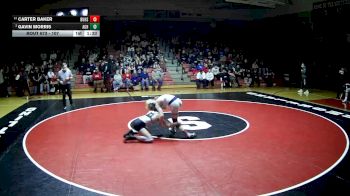 107 lbs 1st Place Match - Carter Baker, Burgettstown Hs vs Gavin Morris, Albert Gallatin Hs