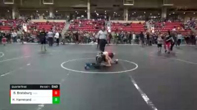 85 lbs Quarterfinal - Bode Bratsburg, Nebraska Boyz Wrestling vs Hagen Hammond, Jaguar Wrestling Club