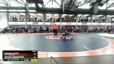 95-102 lbs Round 3 - Jackson Mateo, Built By Brunson vs Denver Hanabarger, Sauk Valley Wrestling