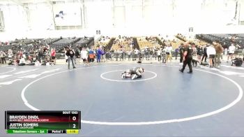 120 lbs Semifinal - Brayden Dindl, Black Belt Wrestling Academy vs Justin Somers, Gorilla Grapplers