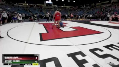 5A - 285 lbs Semifinal - Rykan Carver, Tecumseh-Shawnee Heights vs Camden Jensen, Hutchinson