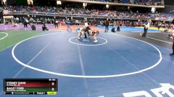 5A 152 lbs Semifinal - Bailey Ford, Burleson Centennial vs Cydney Davis, El Paso Bel Air