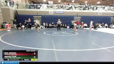 85 lbs Cons. Round 3 - Nixxon Cook, Legacy Wrestling Academy vs Gus Jakovac, Homedale Wrestling