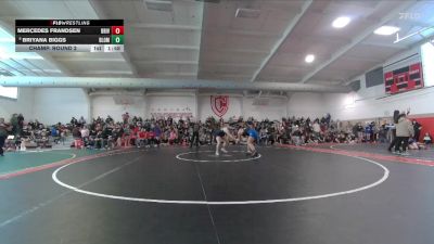 170 lbs Champ. Round 2 - Briyana Biggs, Bloomfield vs Mercedes Frandsen, Bear River