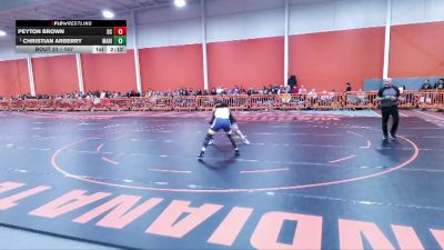 157 lbs Quarterfinal - Christian Arberry, Marian University (IN) vs Peyton Brown, Defiance College
