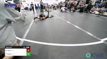 43 lbs Final - Ryder Hall, Tecumseh Youth Wrestling vs Pryan Davis, Little Axe Takedown Club