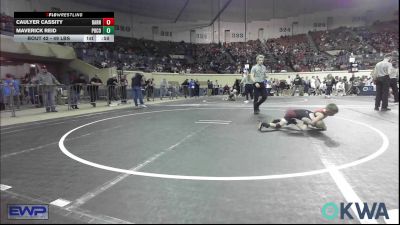 49 lbs Consi Of 16 #2 - Caulyer Cassity, Barnsdall Youth Wrestling vs Maverick Reid, Pocola Youth Wrestling