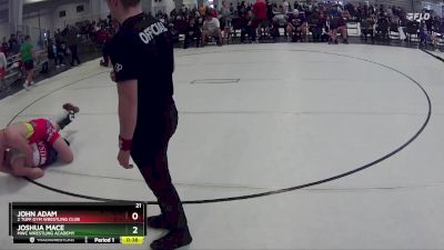 168 lbs Cons. Semi - John Adam, 2 Tuff Gym Wrestling Club vs Joshua Mace, MWC Wrestling Academy