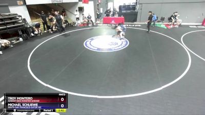 120 lbs Cons. Round 3 - Troy Montero, Sunkist Kids Monster Garage vs Michael Schliewe, South San Francisco Gator WC