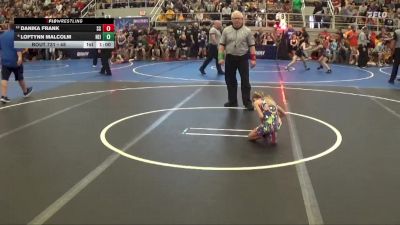 45 lbs Quarterfinal - Danika Frank, Suicide Squad vs Loftynn Malcolm, Neighborhood