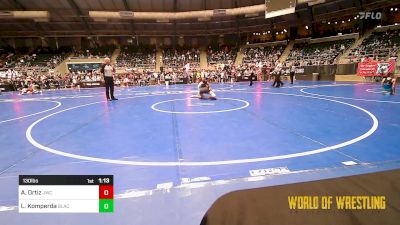 130 lbs Round Of 16 - Angelo Ortiz, Juggernaut Wrestling Club vs Landon Komperda, Black Fox Academy