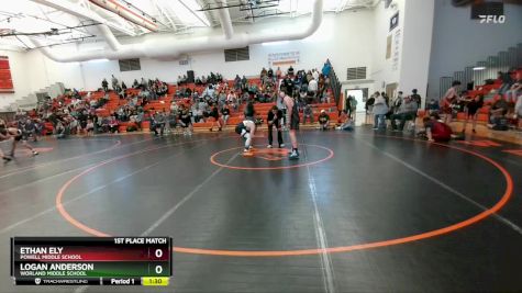 138 A & B 1st Place Match - Logan Anderson, Worland Middle School vs Ethan Ely, Powell Middle School
