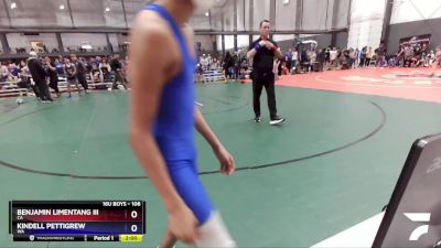 106 lbs Cons. Round 3 - Benjamin Limentang Iii, CA vs Kindell Pettigrew, WA